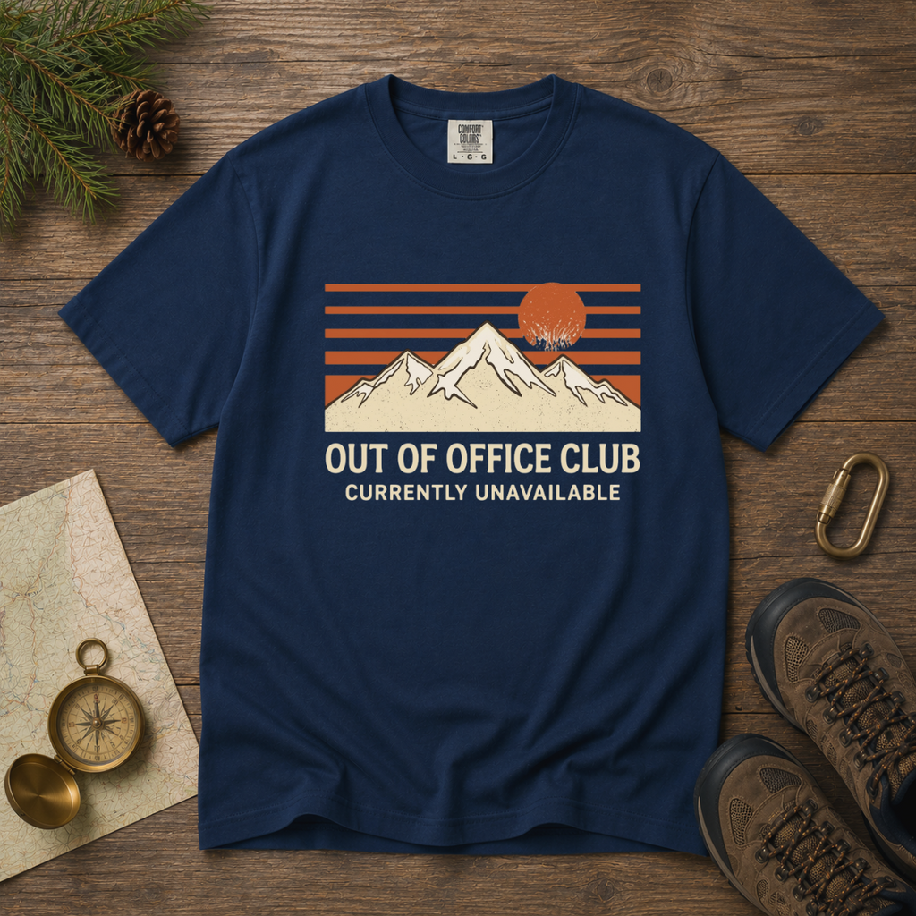 Out of Office Club – Mountain Sunset T-Shirt | Explorer Edition