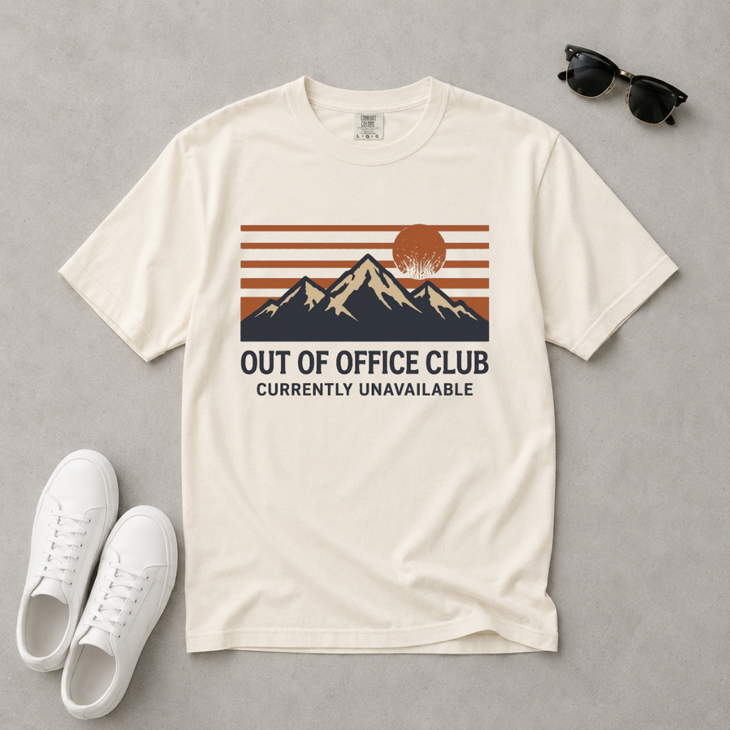 Out of Office Club – Mountain Sunset T-Shirt | Explorer Edition