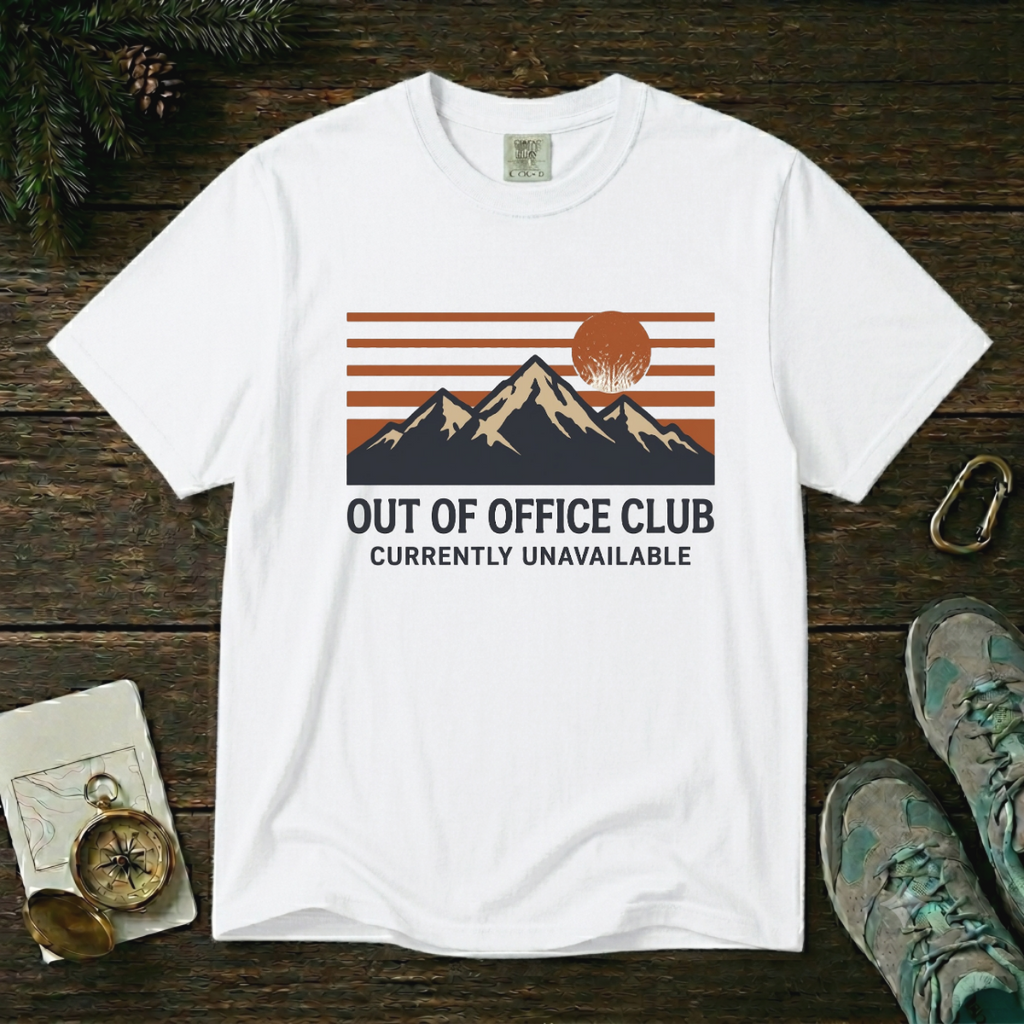 Out of Office Club – Mountain Sunset T-Shirt | Explorer Edition