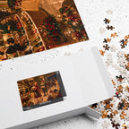 Vintage Christmas Shopping – Retro Department Store Art Puzzle