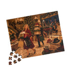 Vintage Christmas Shopping – Retro Department Store Art Puzzle