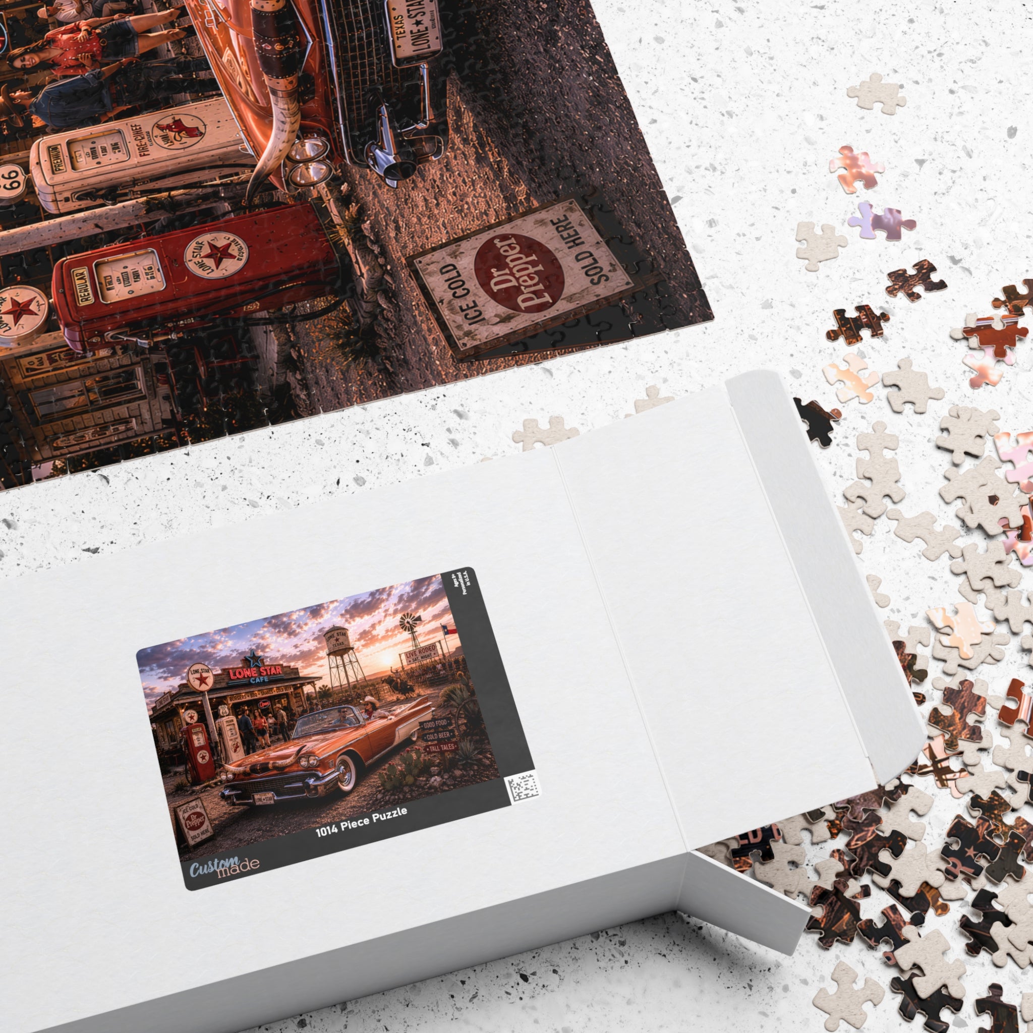 Darling, We're Not Turning Back – Retro Route 66 Road Trip Art Puzzle