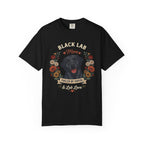 Black Labrador Dog Mom T-Shirt | Fueled by Coffee & Lab Love