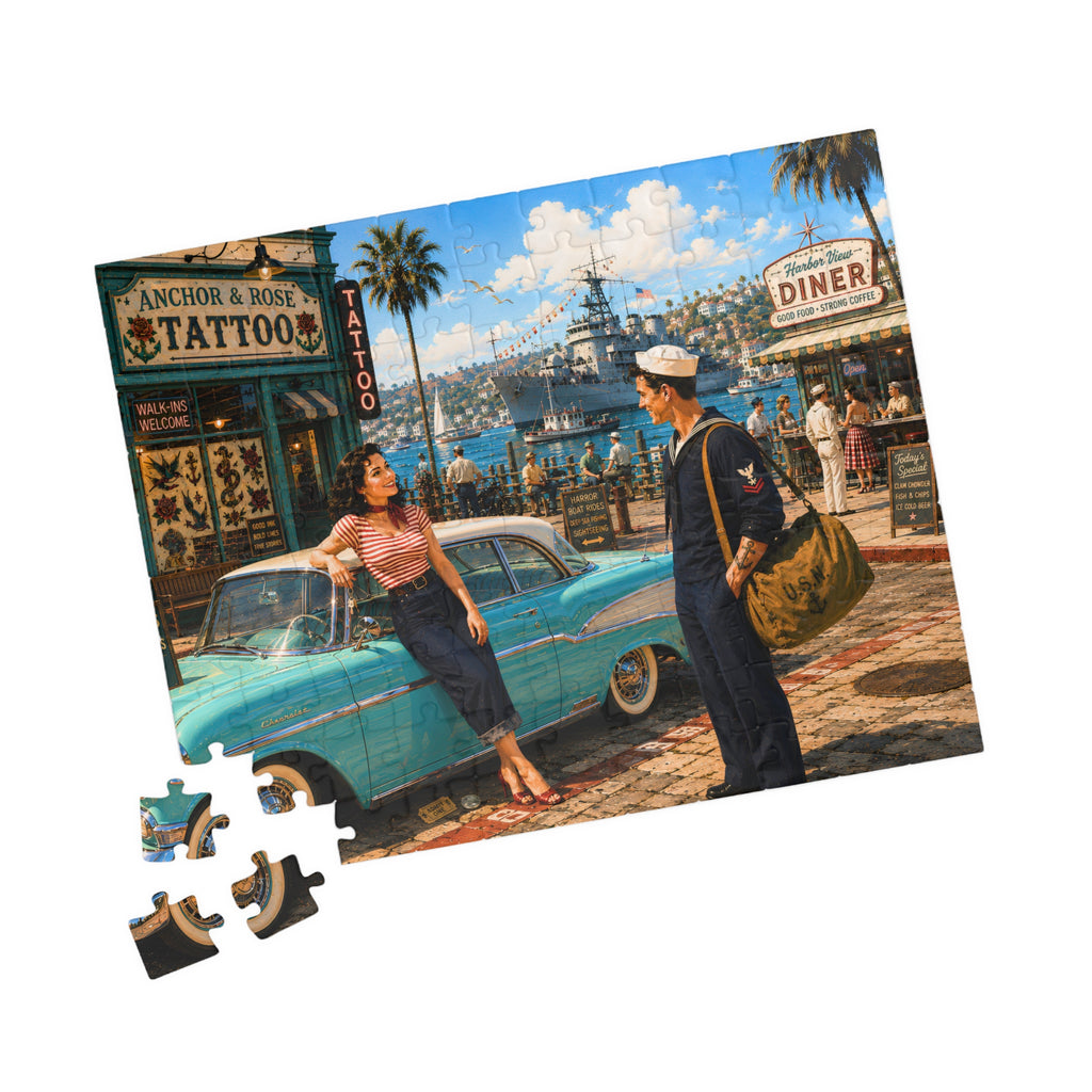 Shore Leave Has Its Perks – Vintage Sailor & Tattoo Art Puzzle