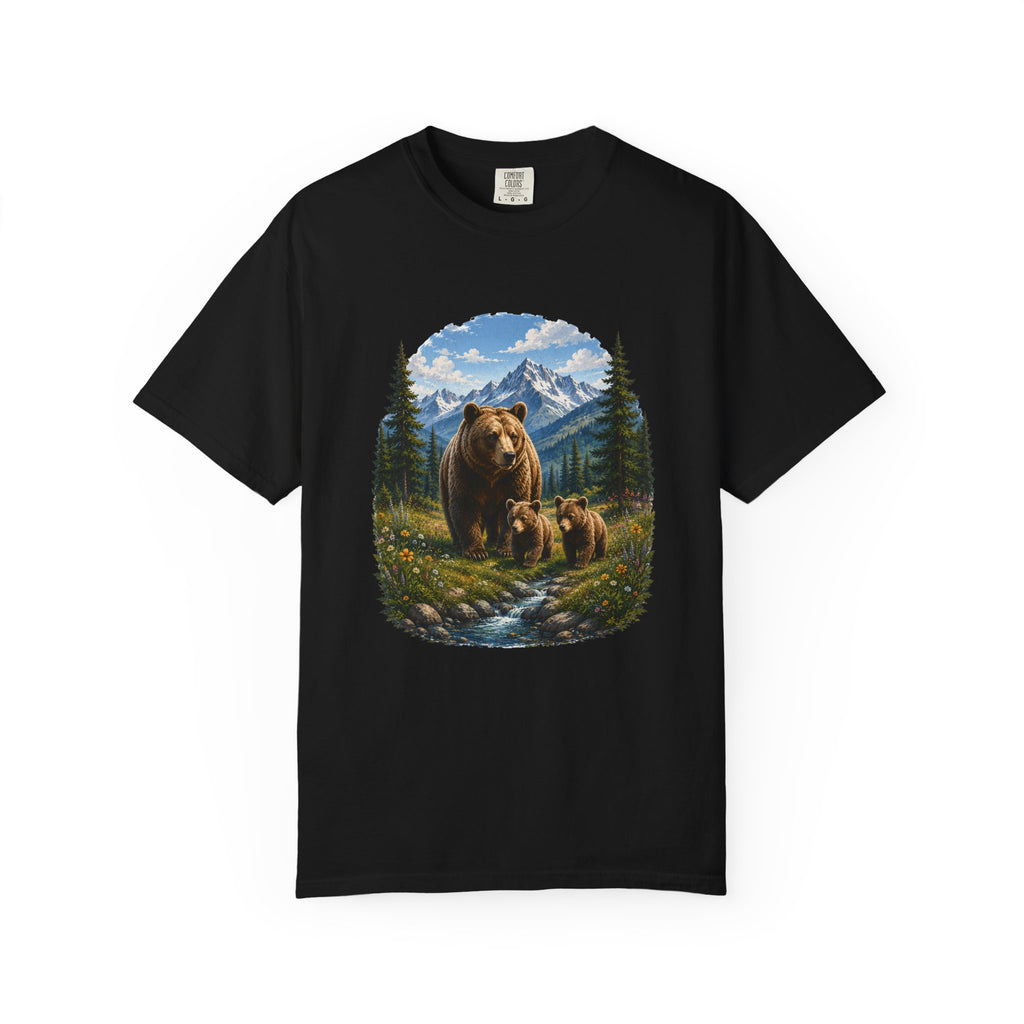 Bear Family Shirt, Mama Bear Gift, Wildlife Lover Tee, Nature Lover Shirt, Woodland Animal Comfort Colors Tee