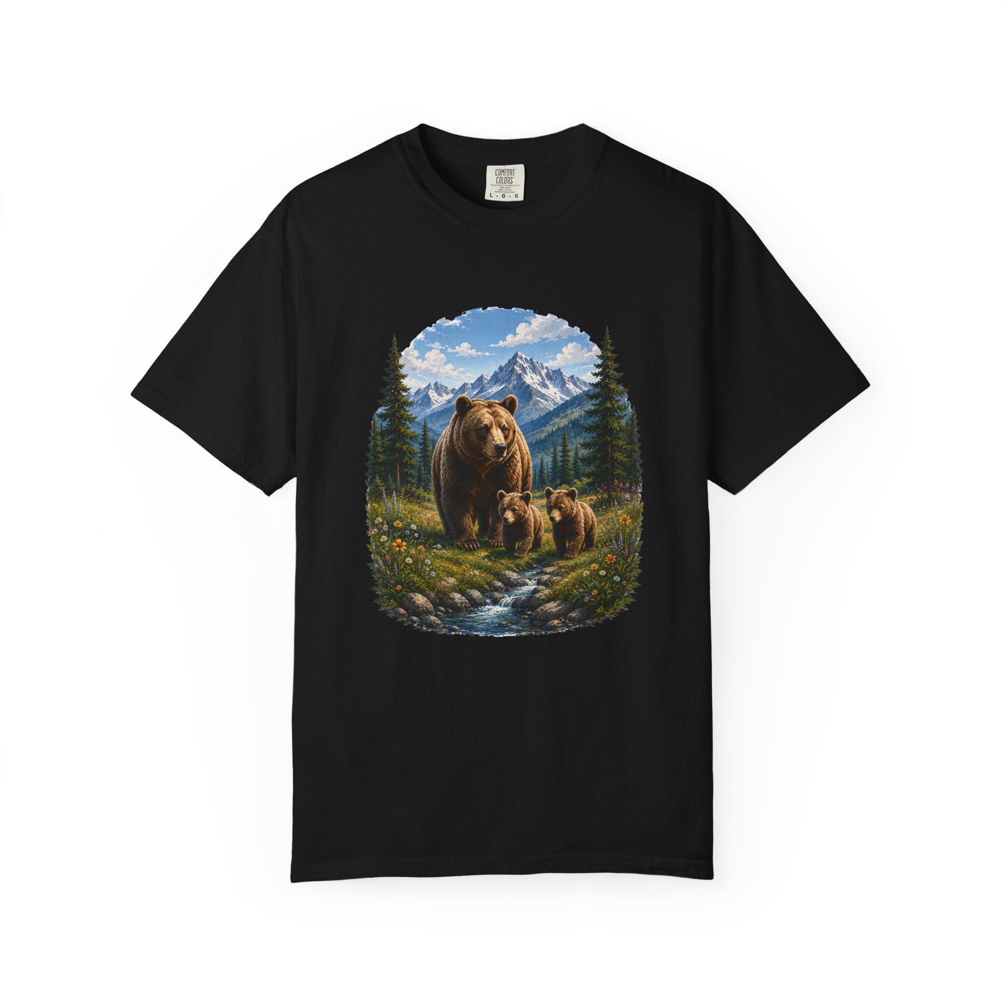 Bear Family Shirt, Mama Bear Gift, Wildlife Lover Tee, Nature Lover Shirt, Woodland Animal Comfort Colors Tee