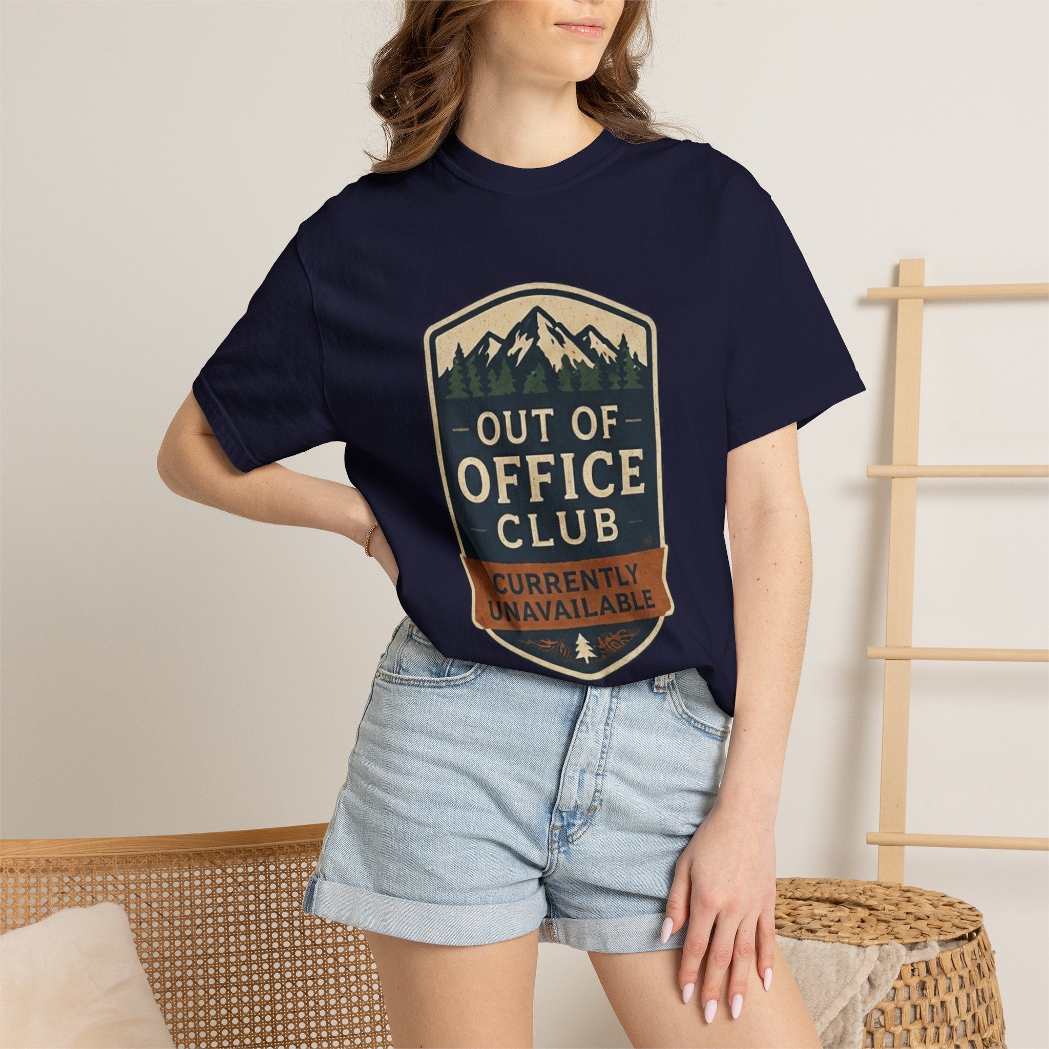 Out Of Office Club Shirt, Hiking Shirt Comfort Colors, Outdoor Adventure Tee, Mountain Lover Gift, Camping Shirt, Nature Lover Tee