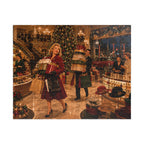 Vintage Christmas Shopping – Retro Department Store Art Puzzle
