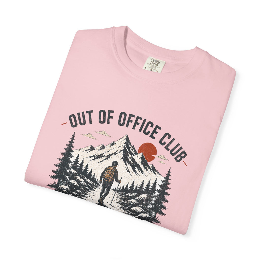 Out Of Office Club Hiking Shirt, Backpacker Gift, Adventure Travel Tee, Nature Lover Shirt, Mountain Hiking Comfort Colors Tee