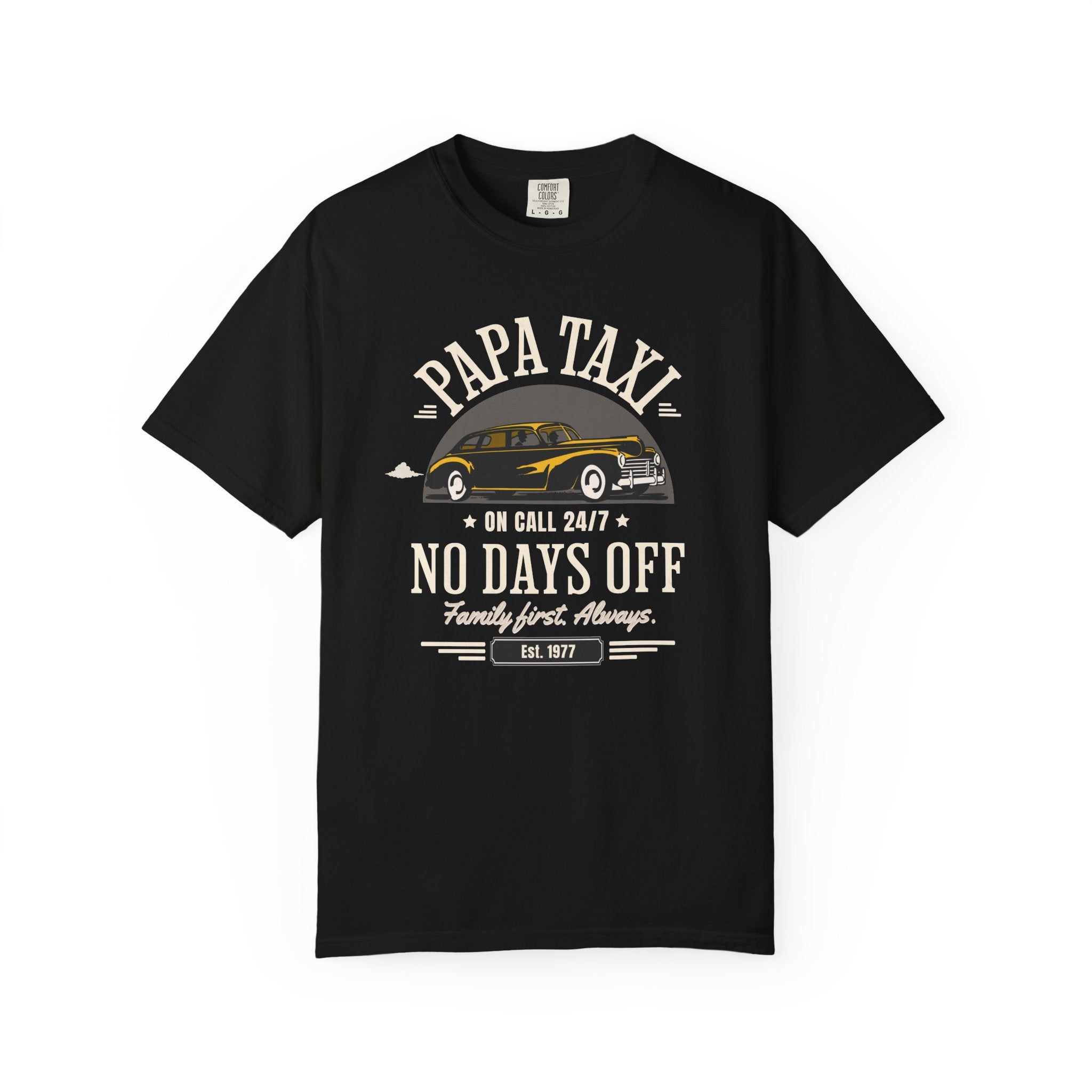 Papa Taxi Since 1977 T-Shirt – Father's Day Gift for Dad