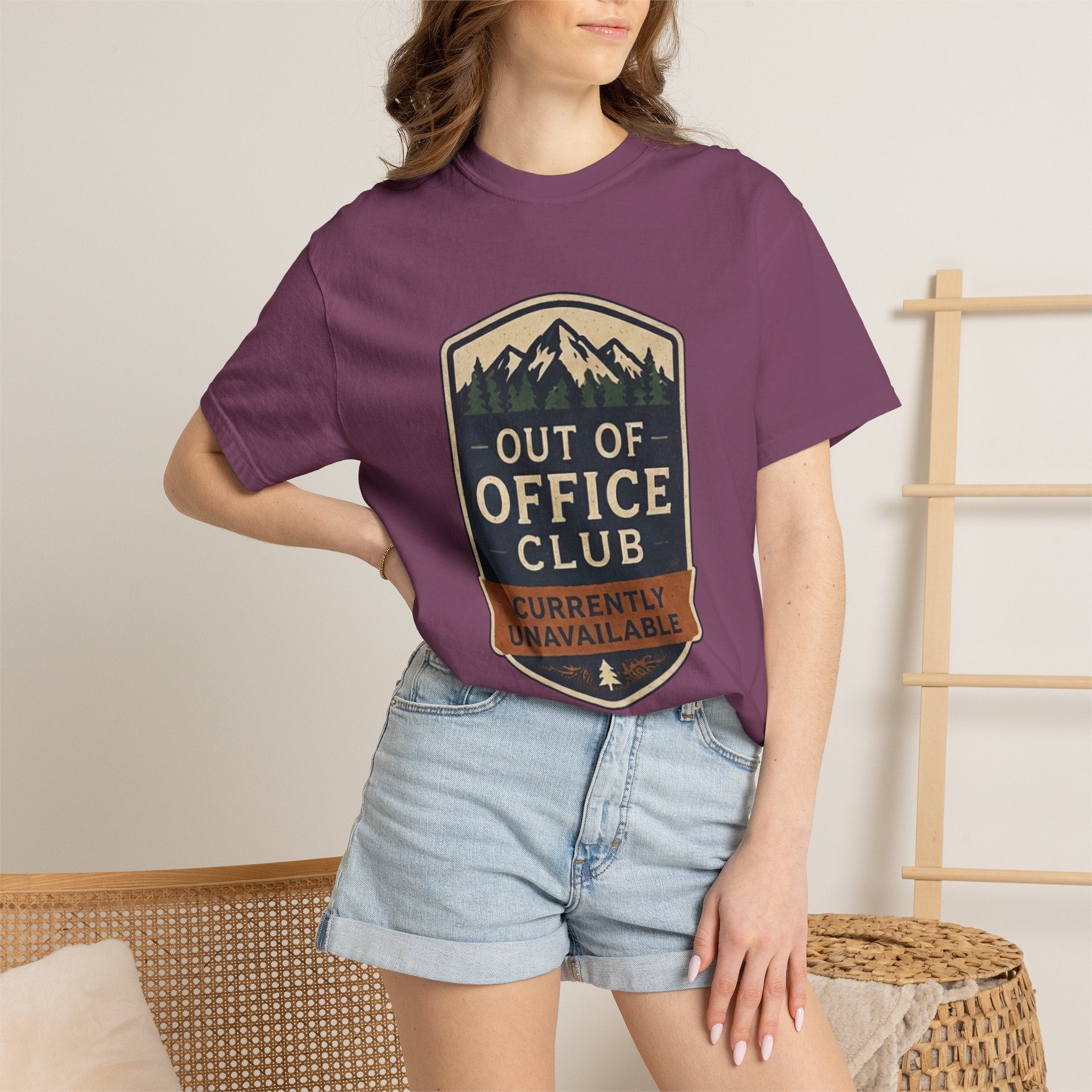Out Of Office Club Shirt, Hiking Shirt Comfort Colors, Outdoor Adventure Tee, Mountain Lover Gift, Camping Shirt, Nature Lover Tee