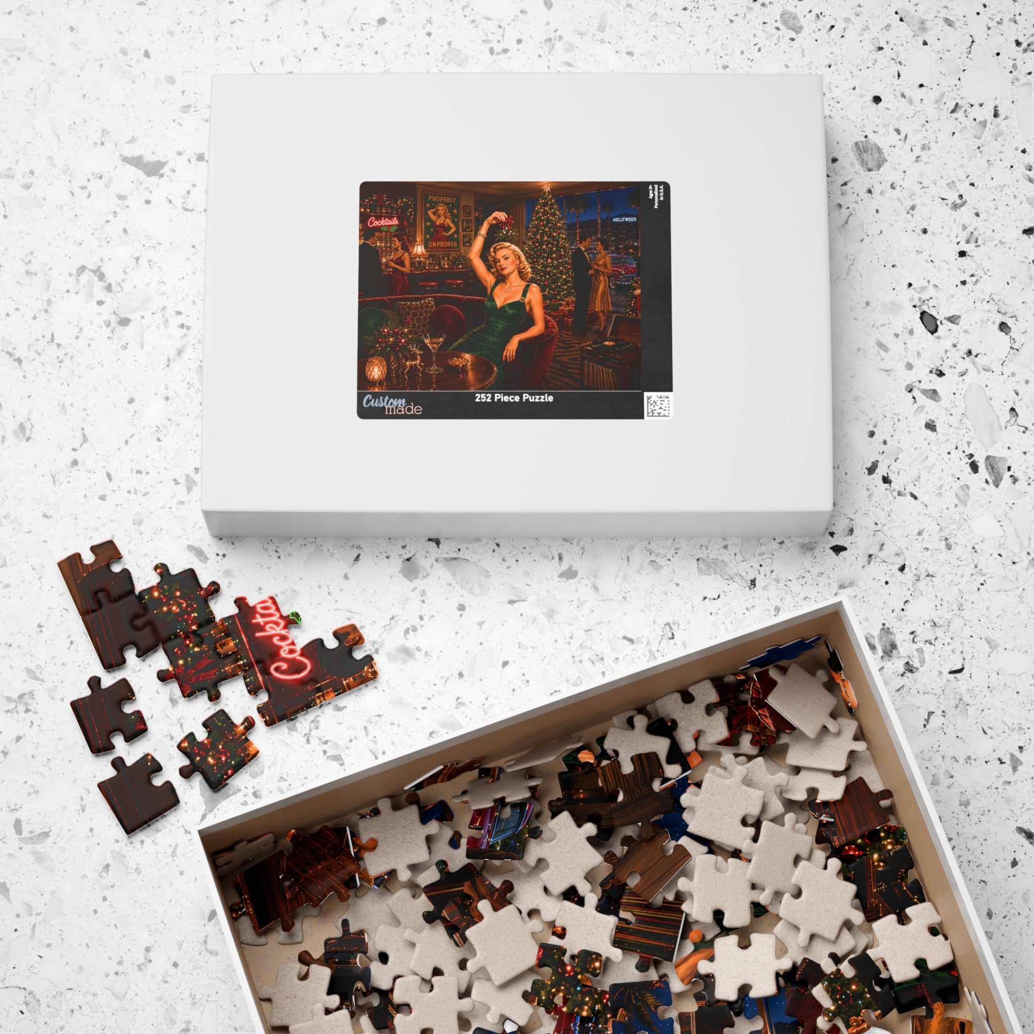 Dressed for Trouble – Vintage Cocktail Lounge Jigsaw Puzzle
