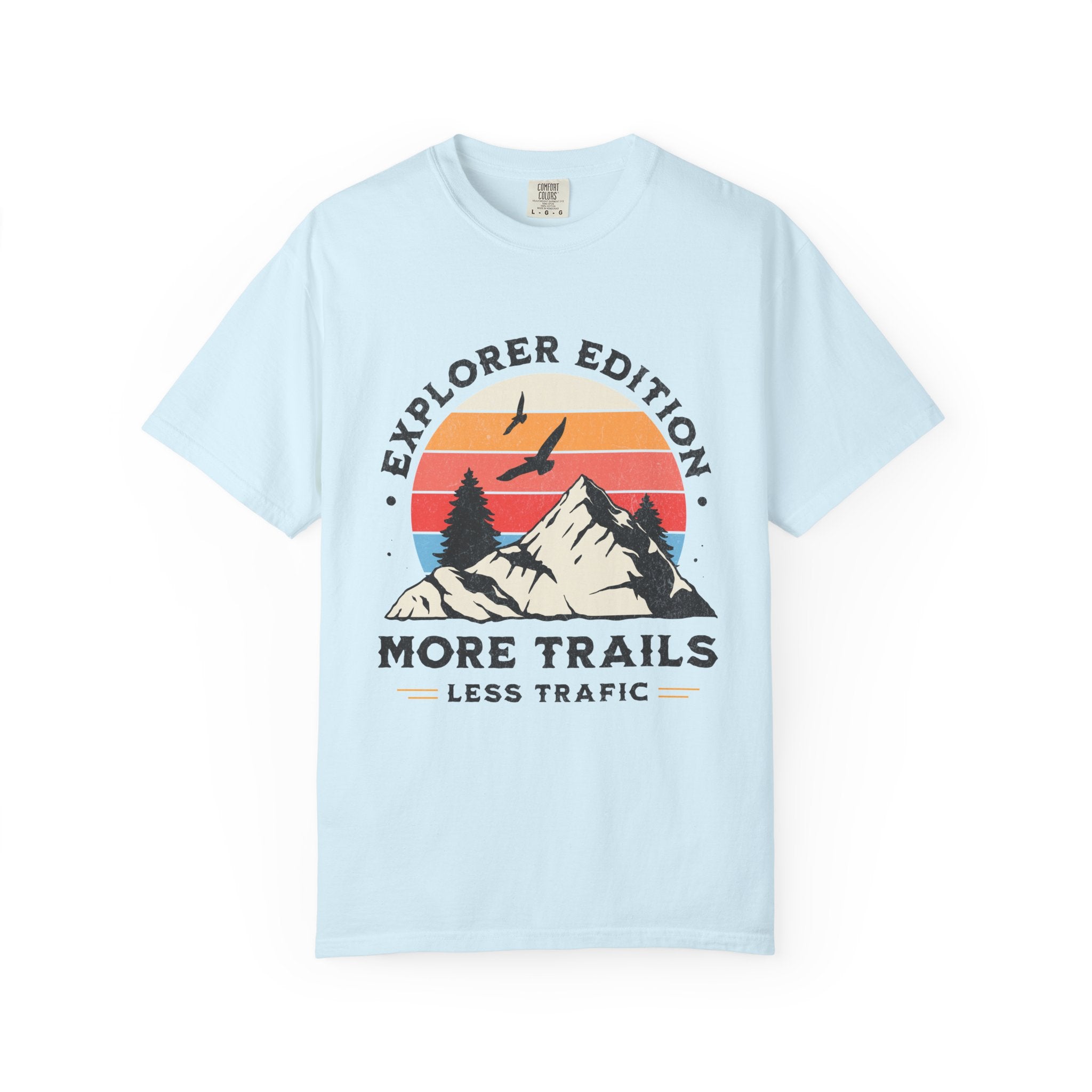 More Trails Less Traffic – Hiking T-Shirt | Explorer Edition