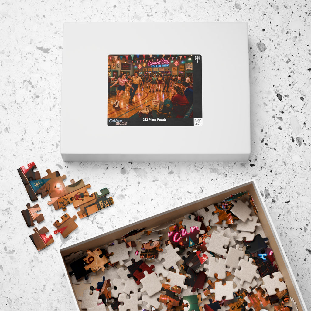 Good Girls Don't Sit This One Out – Retro Roller Rink Art Puzzle