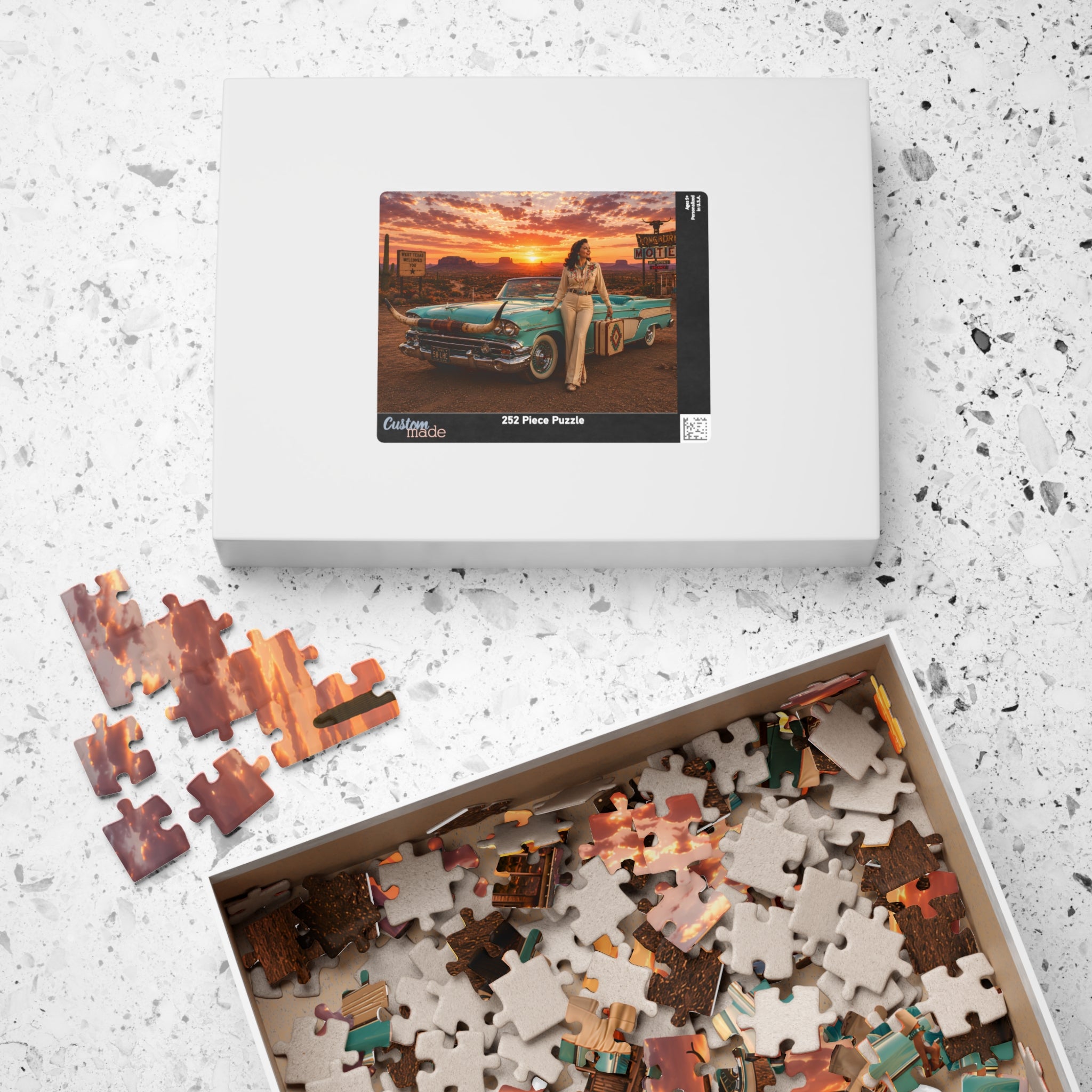 Last Exit Before Nowhere – Desert Road Trip Jigsaw Puzzle