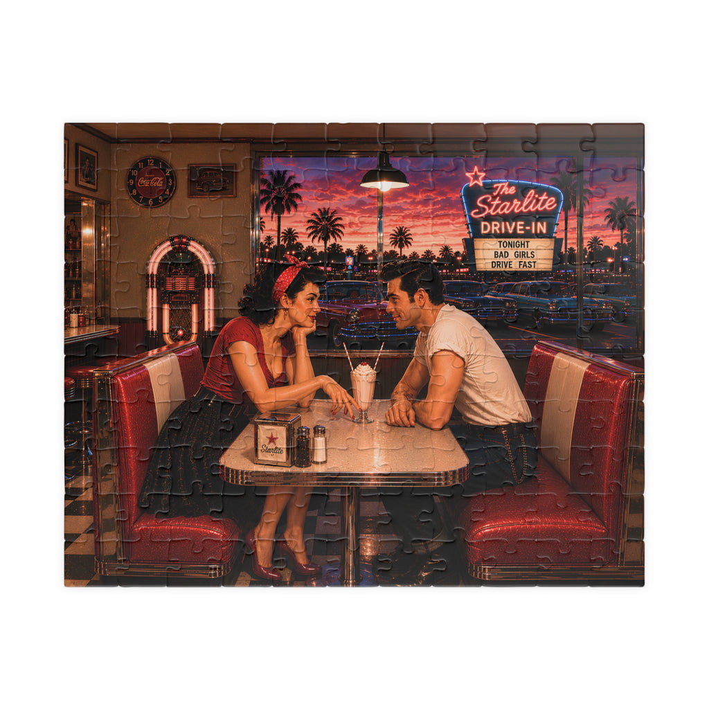 Starlite Drive-In – Retro Romance Jigsaw Puzzle