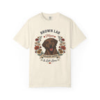 Chocolate Labrador Dog Mom T-Shirt | Fueled by Coffee & Lab Love