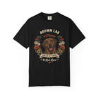 Chocolate Labrador Dog Mom T-Shirt | Fueled by Coffee & Lab Love