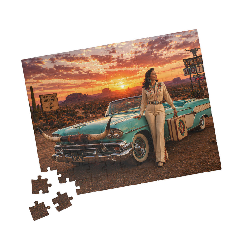 Last Exit Before Nowhere – Desert Road Trip Jigsaw Puzzle