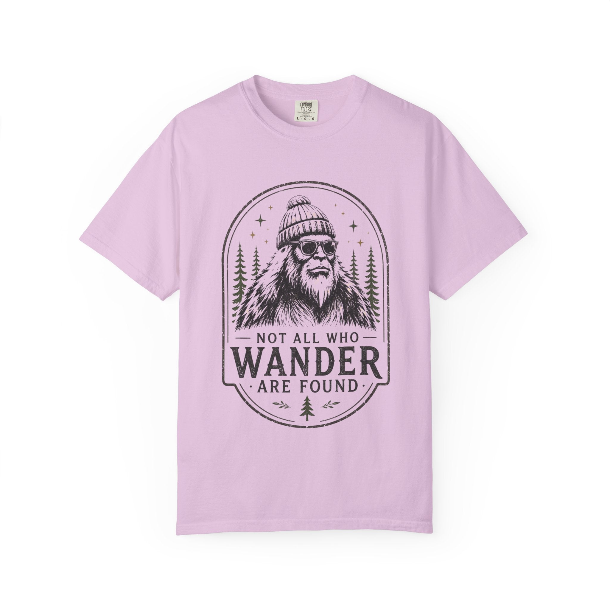 Not All Who Wander Are Found – Funny Bigfoot T-Shirt | Outdoors Edition