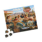 We'll Figure It Out at the Next Motel – Retro Road Trip Art Puzzle
