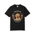 Yellow Labrador Dog Mom T-Shirt | Fueled by Coffee & Lab Love