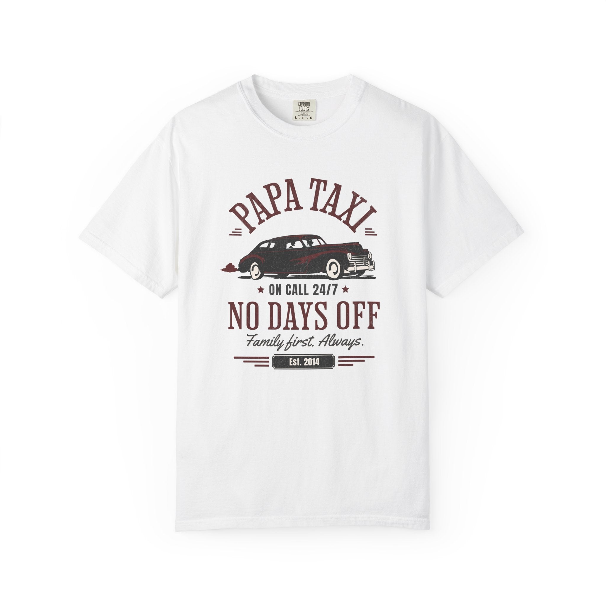 Papa Taxi Since 2014 T-Shirt – Father's Day Gift for Dad