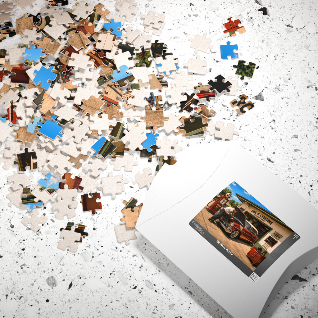 She Likes a Little Trouble Under the Hood – Retro Garage Art Puzzle