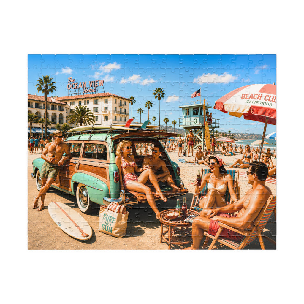 Out of Office, Possibly Forever – Retro California Beach Art Puzzle