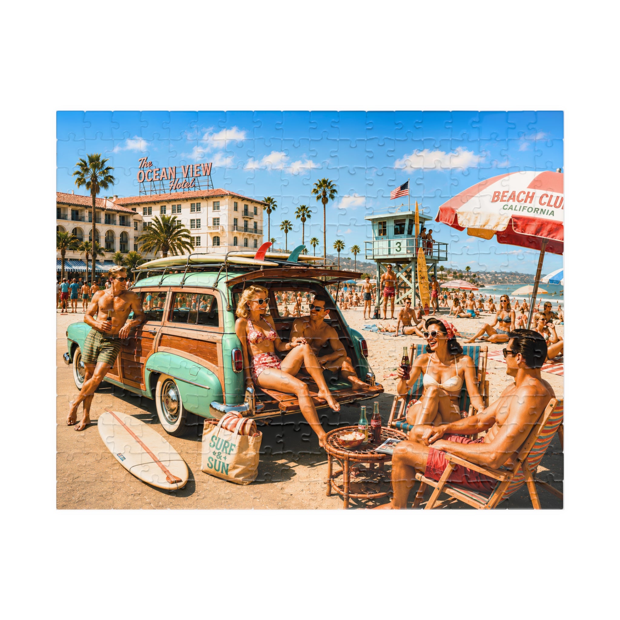 Out of Office, Possibly Forever – Retro California Beach Art Puzzle