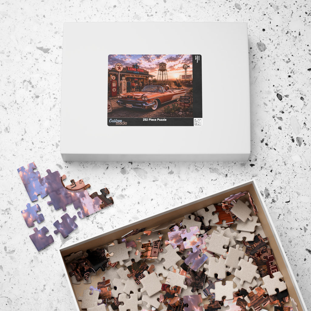 Darling, We're Not Turning Back – Retro Route 66 Road Trip Art Puzzle