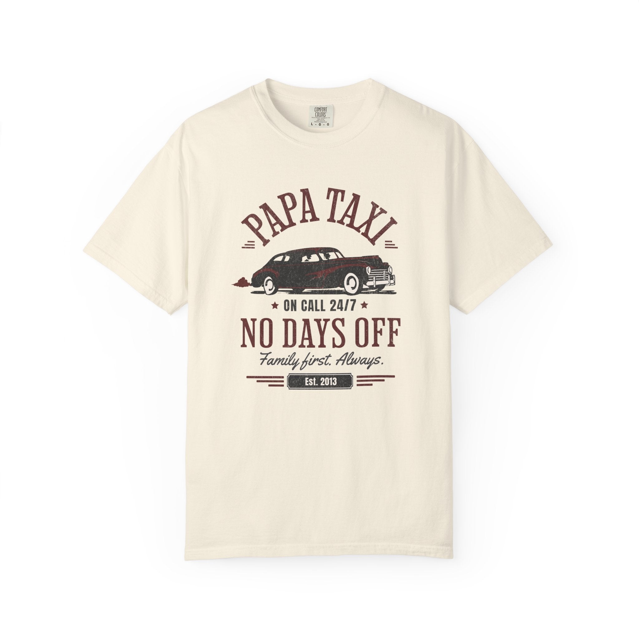 Papa Taxi Since 2013 T-Shirt – Father's Day Gift for Dad