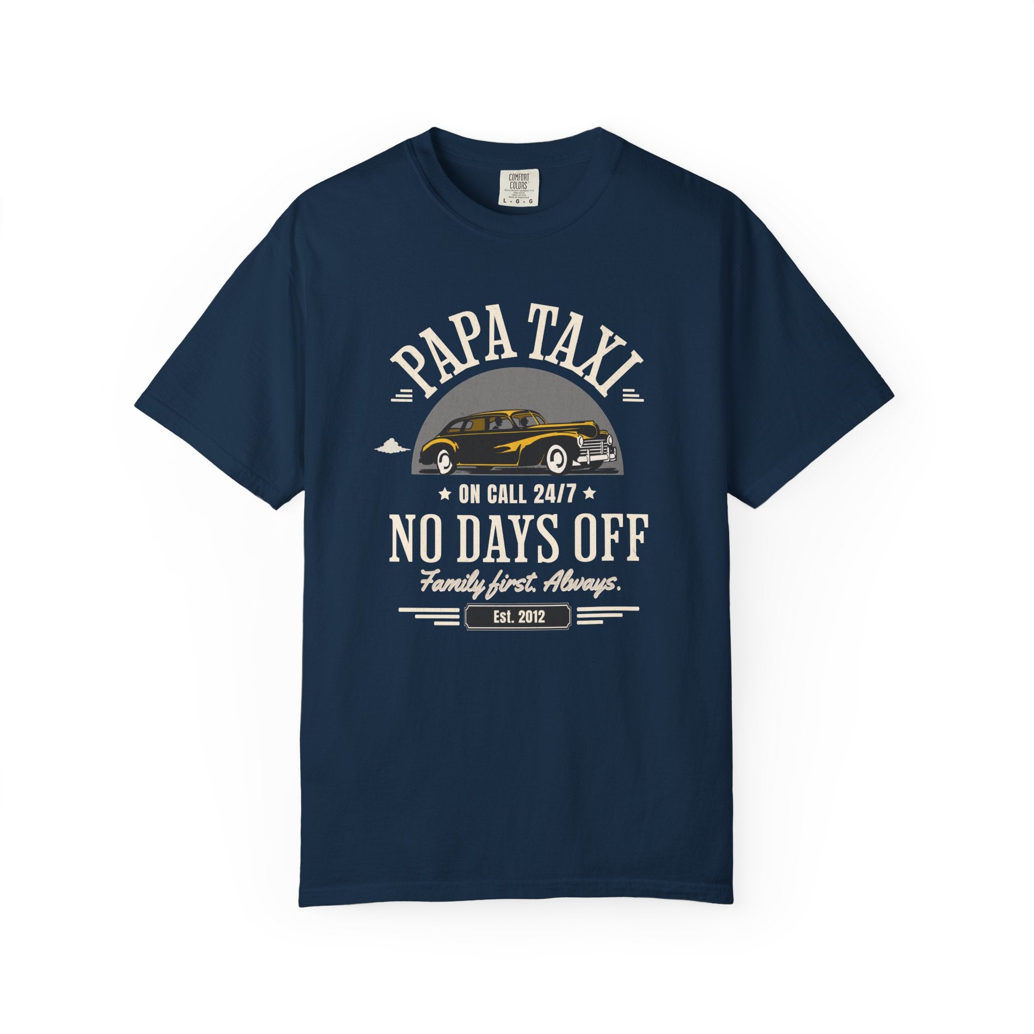 Papa Taxi Since 2012 T-Shirt – Father's Day Gift for Dad