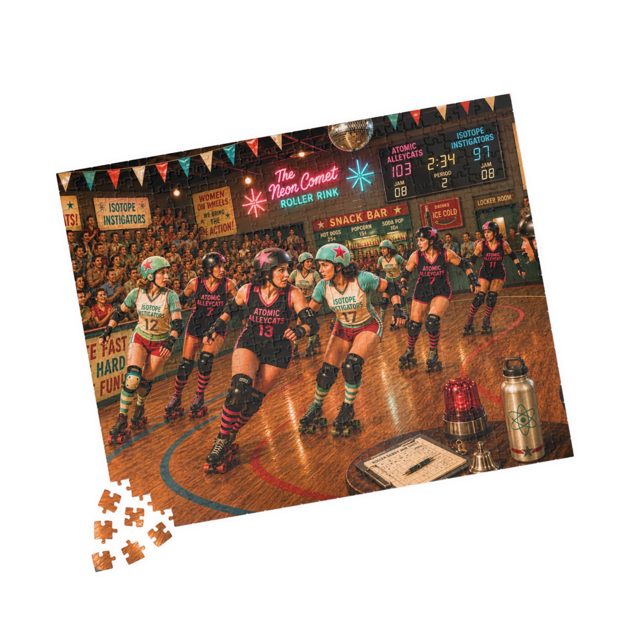 Play Nice? Absolutely Not. – Vintage Roller Derby Art Puzzle