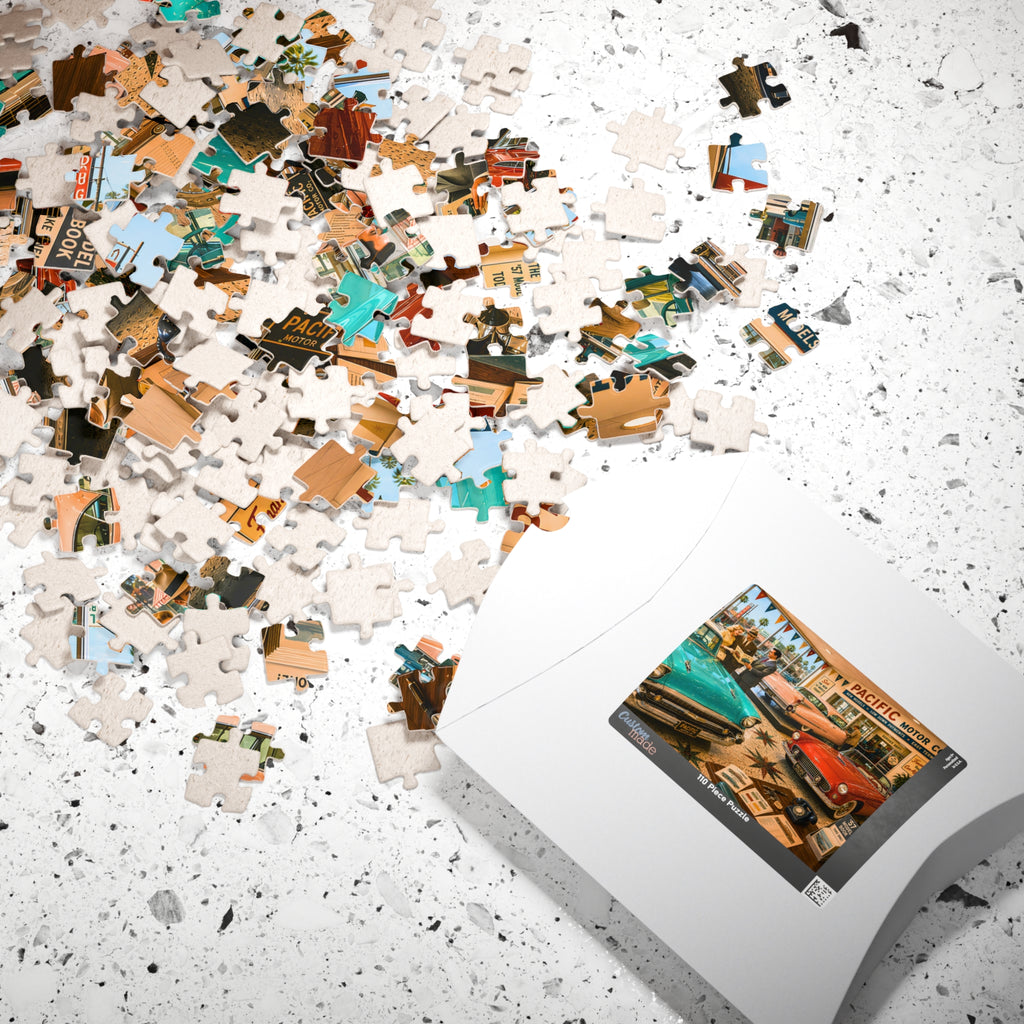 I'm Just Looking, Darling – Vintage Car Dealership Art Puzzle