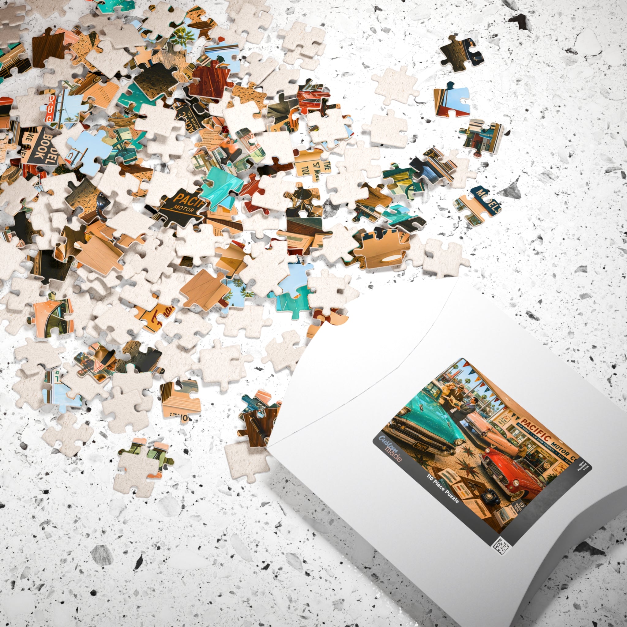 I'm Just Looking, Darling – Vintage Car Dealership Art Puzzle