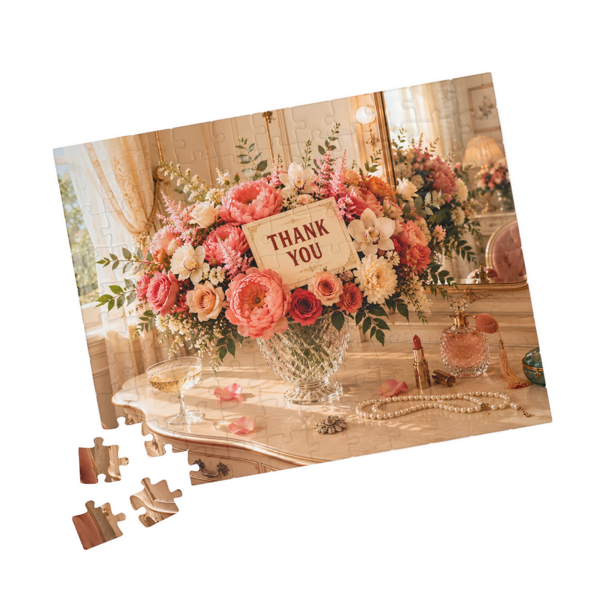 A Little Thank You – Floral Thank You Art Puzzle
