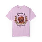 Red Golden Retriever Dog Mom T-Shirt | Fueled by Coffee & Golden Love