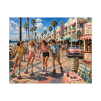 Meet Me on the Boardwalk – Retro Roller Skating Beach Art Puzzle