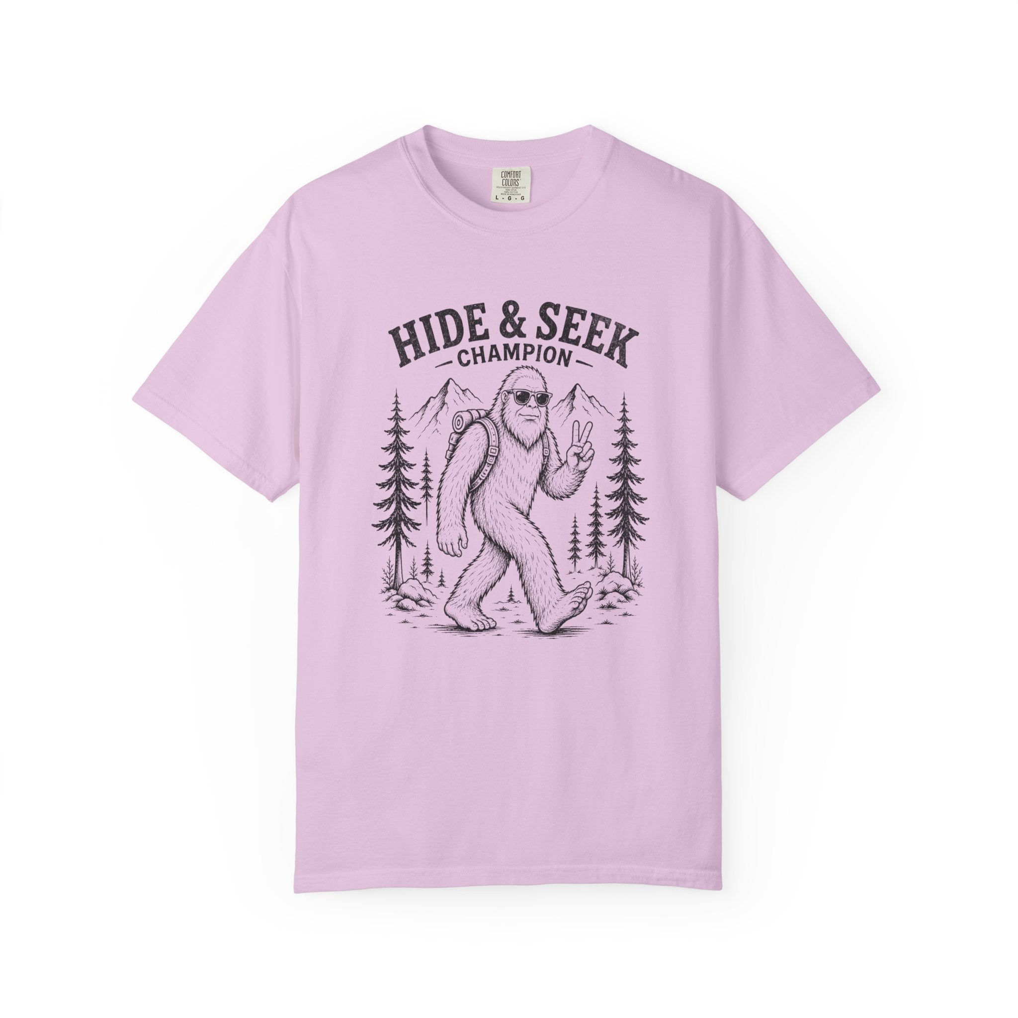 Hide and Seek Champion Shirt, Funny Bigfoot Tee, Sasquatch Joke Gift, Camping Humor Shirt, Comfort Colors