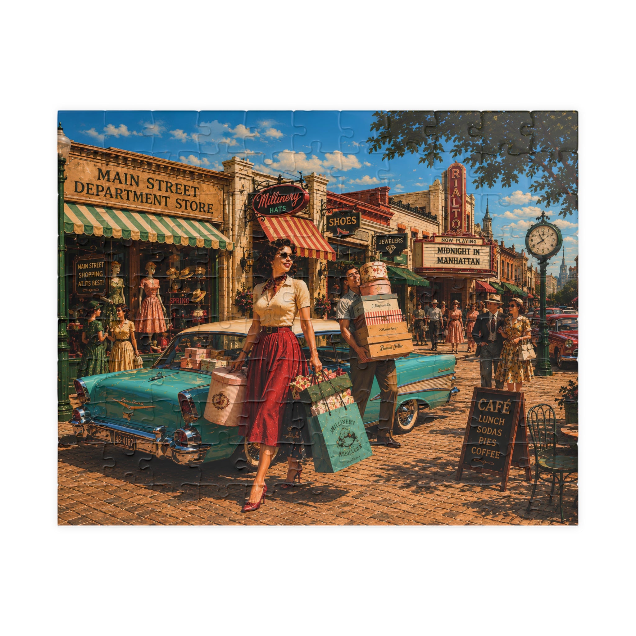 Just One More Little Thing – Retro Main Street Shopping Art Puzzle