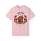 Red Golden Retriever Dog Mom T-Shirt | Fueled by Coffee & Golden Love