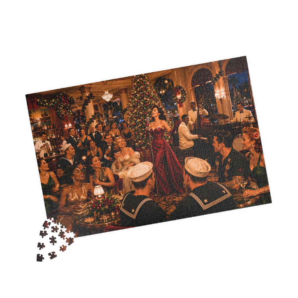 All I Want for Christmas Is Trouble – Vintage Christmas Party Art Puzzle