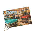 I'm Just Looking, Darling – Vintage Car Dealership Art Puzzle