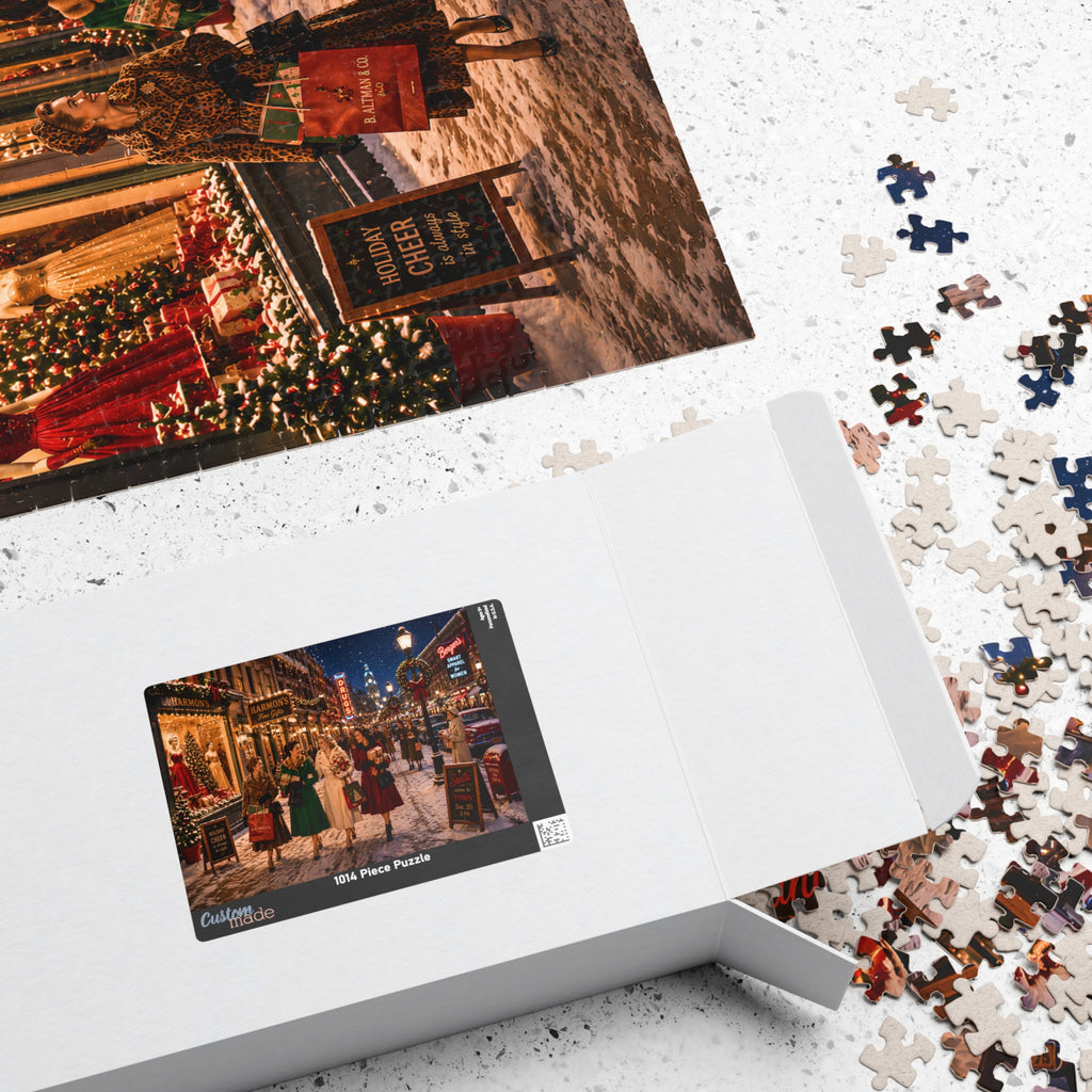 Darling, I Bought You Something – Vintage Christmas Shopping Art Puzzle