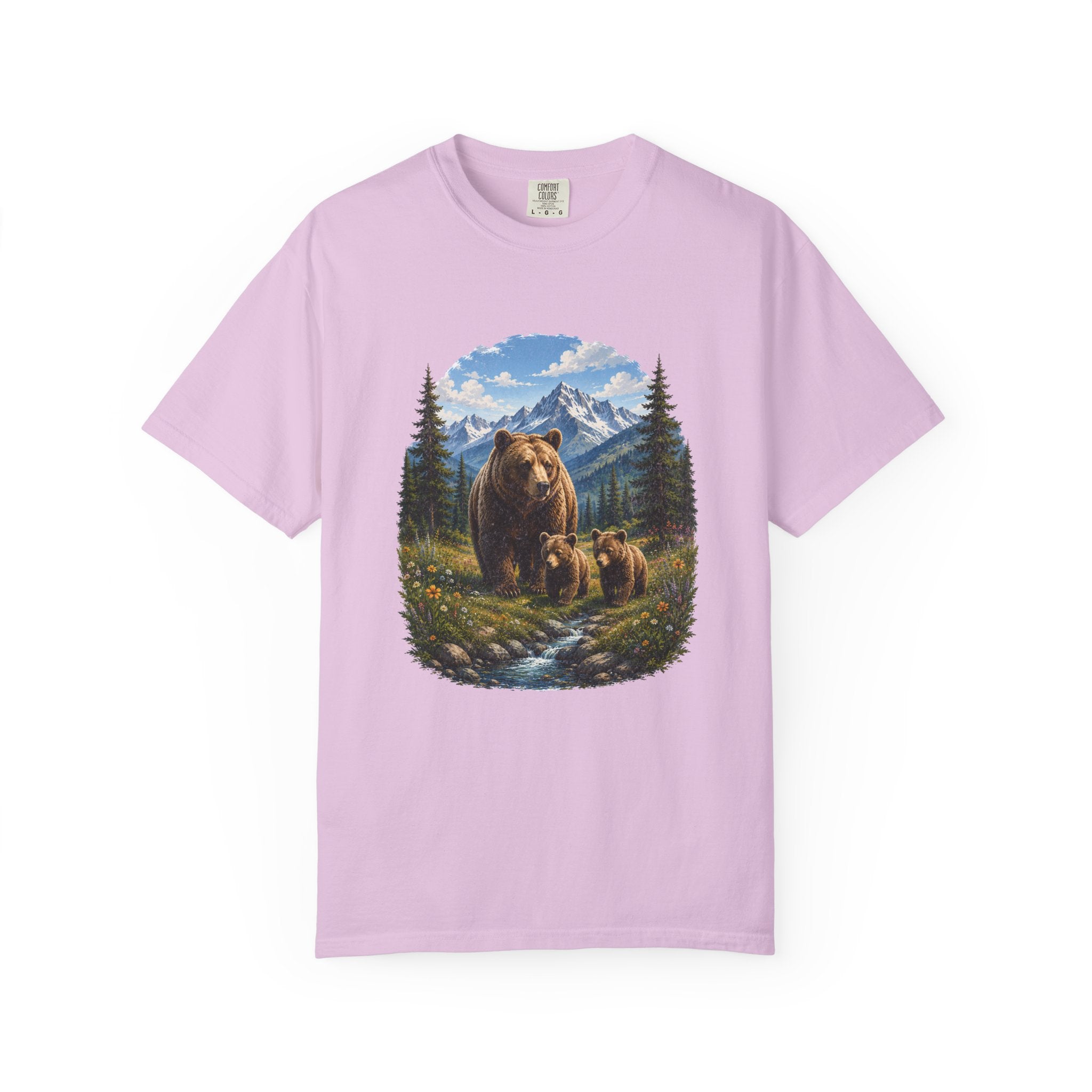 Bear Family Shirt, Mama Bear Gift, Wildlife Lover Tee, Nature Lover Shirt, Woodland Animal Comfort Colors Tee