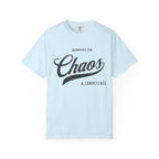 Fueled by Chaos & Competence – Funny Coworker T-Shirt | Explorer Edition