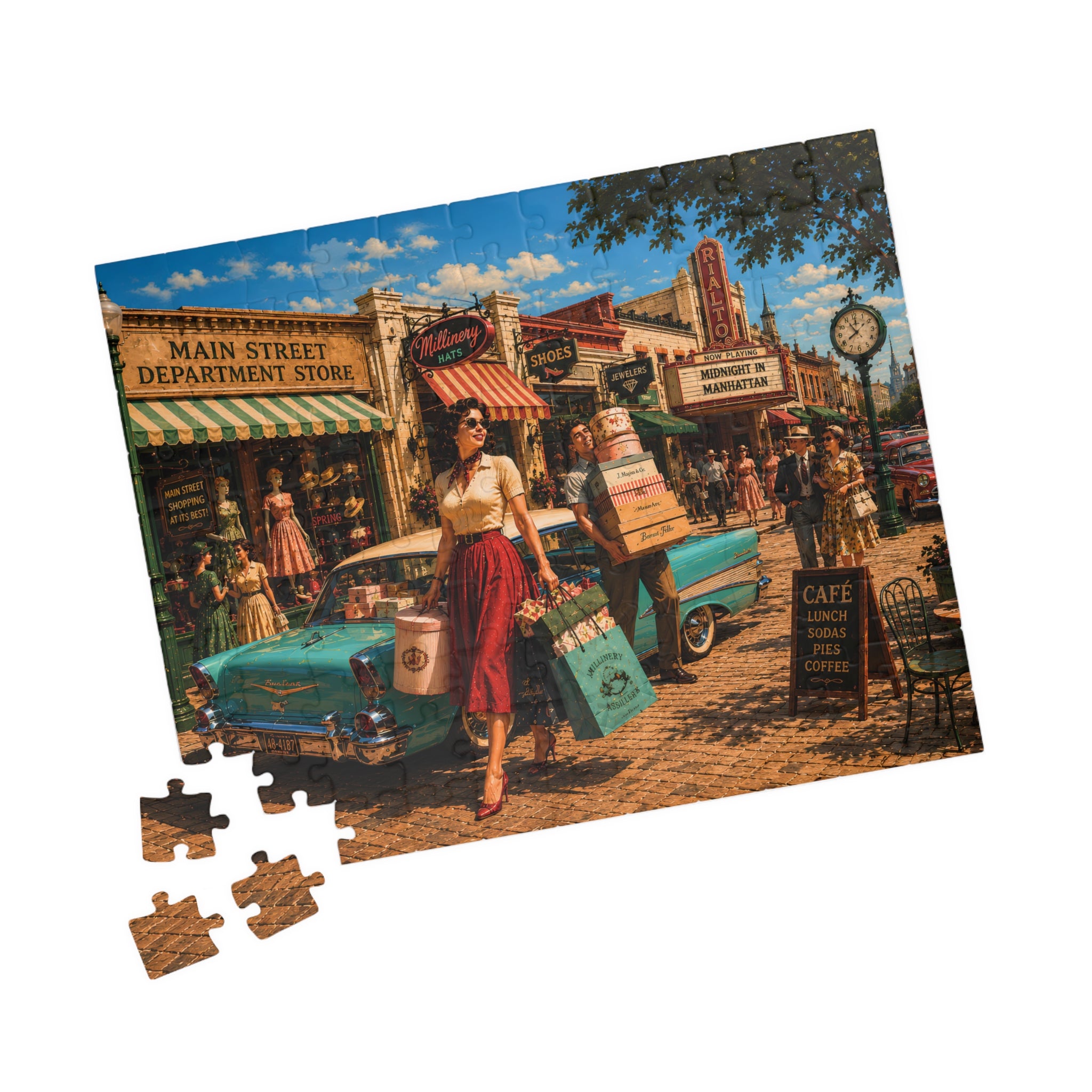 Just One More Little Thing – Retro Main Street Shopping Art Puzzle