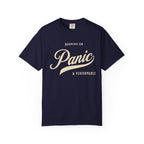 Fueled by Panic & Performance – Funny Work T-Shirt | Explorer Edition
