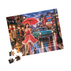 A Little Rain Never Ruined the Outfit – Retro Pin-Up City Art Puzzle